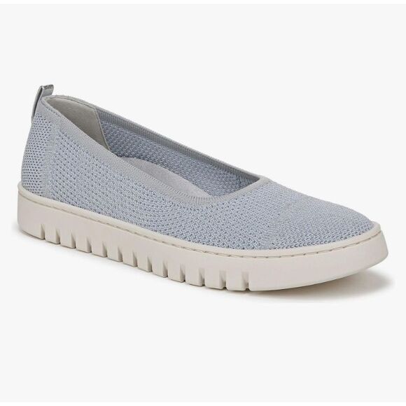 Vionic Womens Uptown Knit Skimmer Flat Light Grey Sz 8.5 Wide - Picture 1 of 11